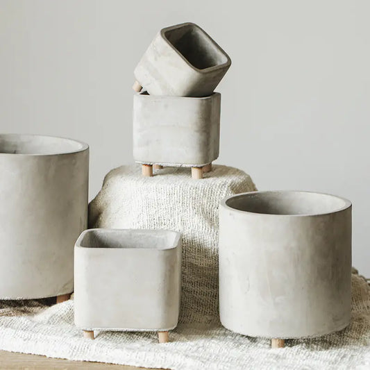 Cement Planter with Legs
